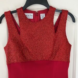 ❤️Oleg Cassini BlackTie Red Sleeveless Dress❤️